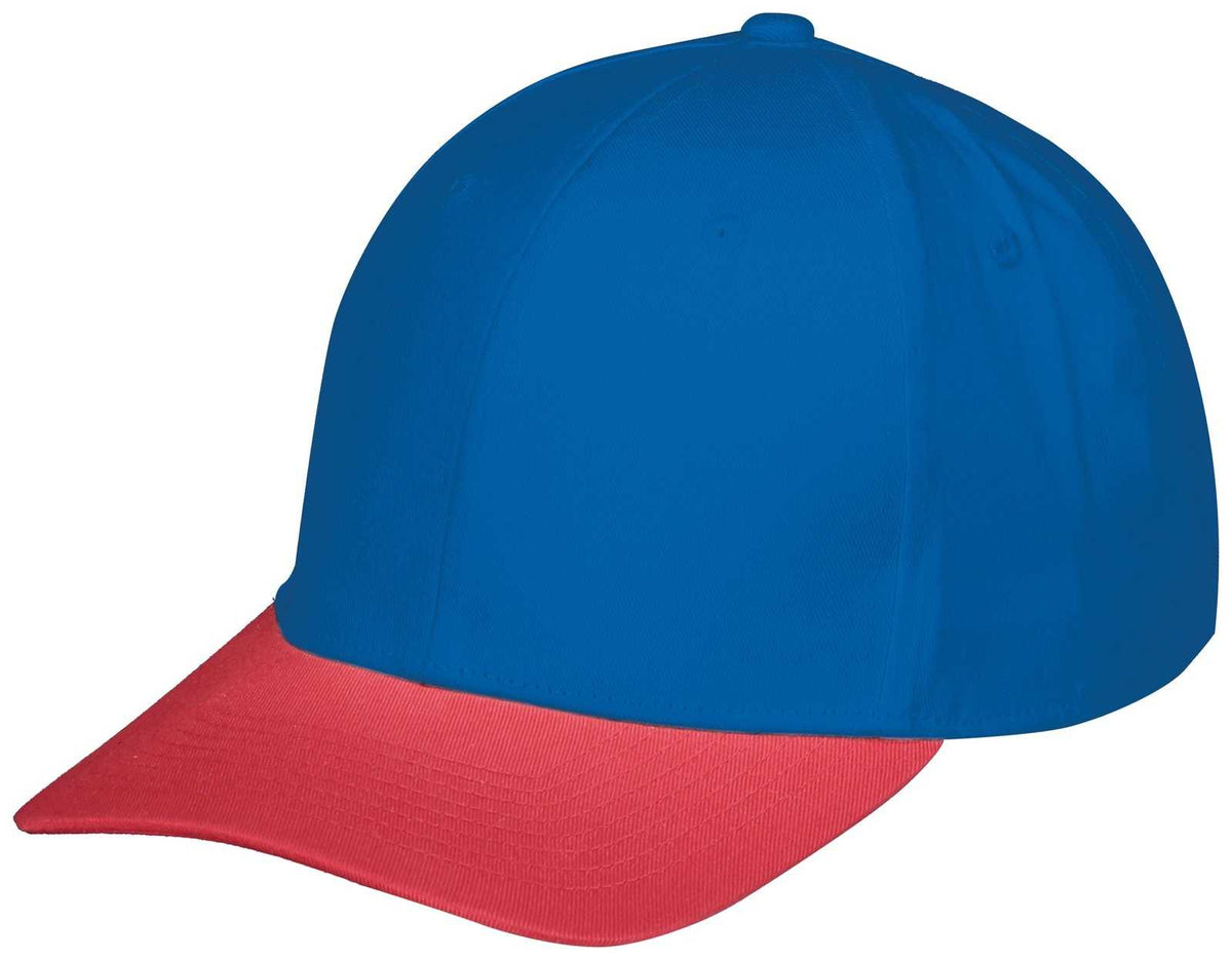 Augusta 6252 Youth Rally Cotton Twill Cap - Royal Scarlet - HIT a Double