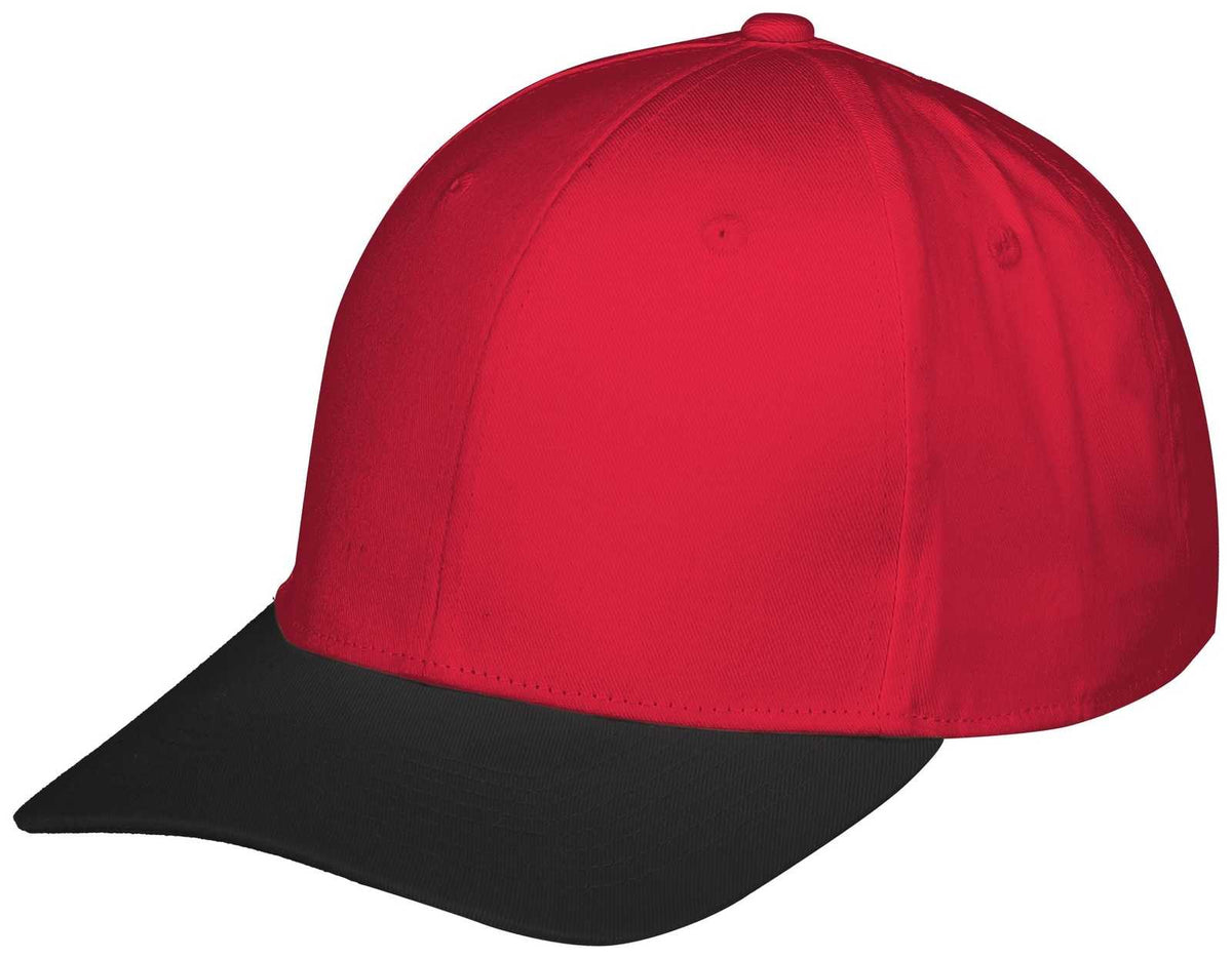 Augusta 6252 Youth Rally Cotton Twill Cap - Scarlet Black - HIT a Double