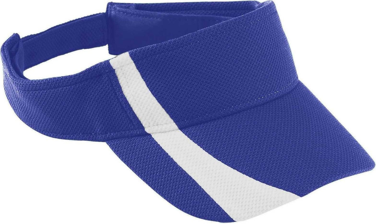 Augusta 6260 Adjustable Wicking Mesh Two-Color Visor - Purple White - HIT a Double