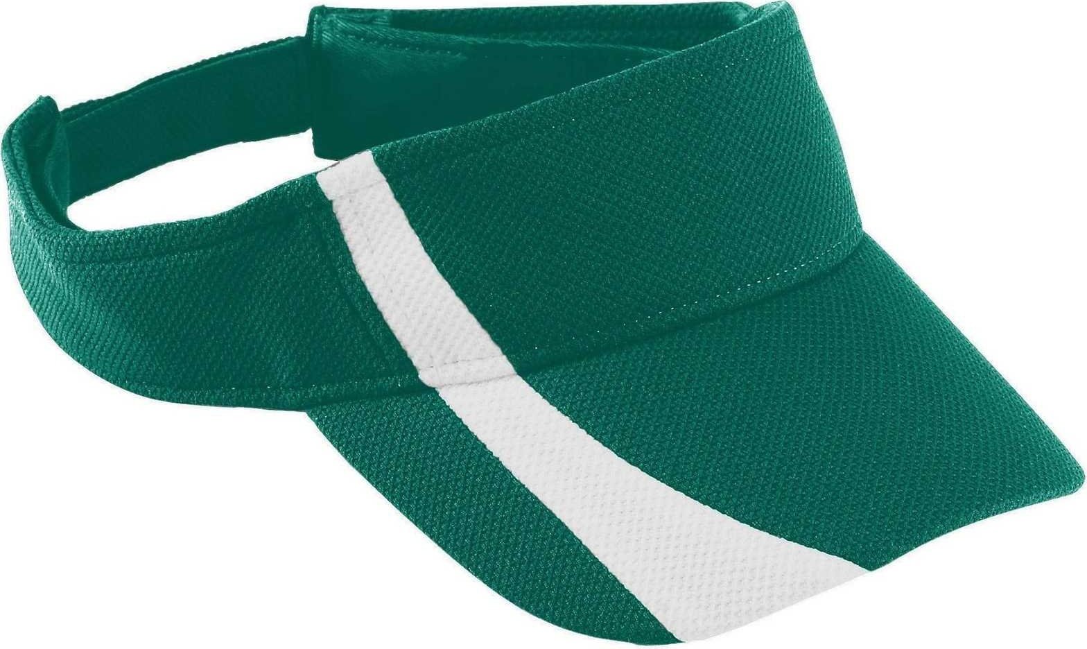 Augusta 6261 Adjustable Wicking Mesh Two-Color Visor Youth - DGn White - HIT a Double