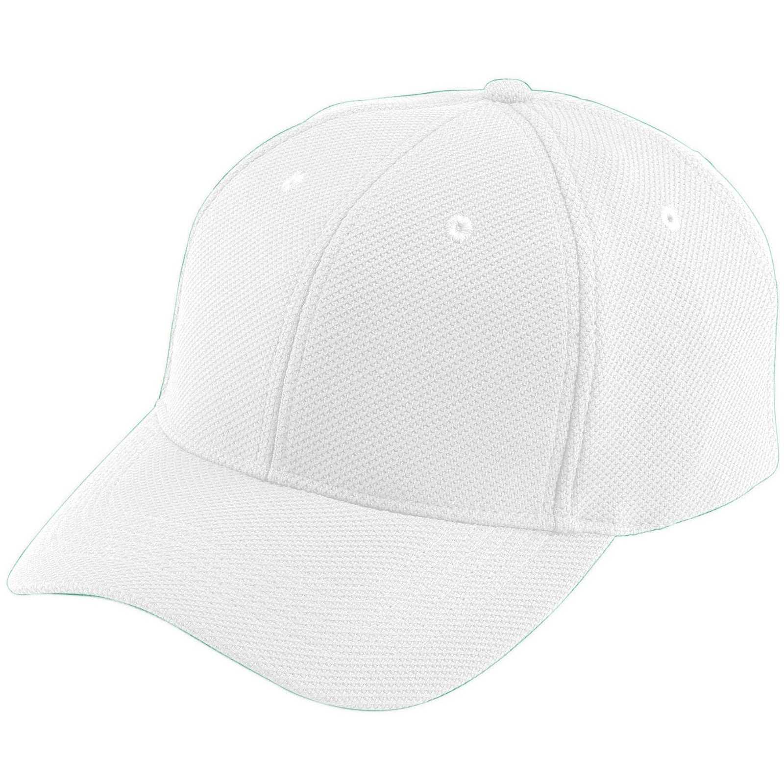 Augusta 6265 Adjustable Wicking Mesh Cap - White - HIT a Double