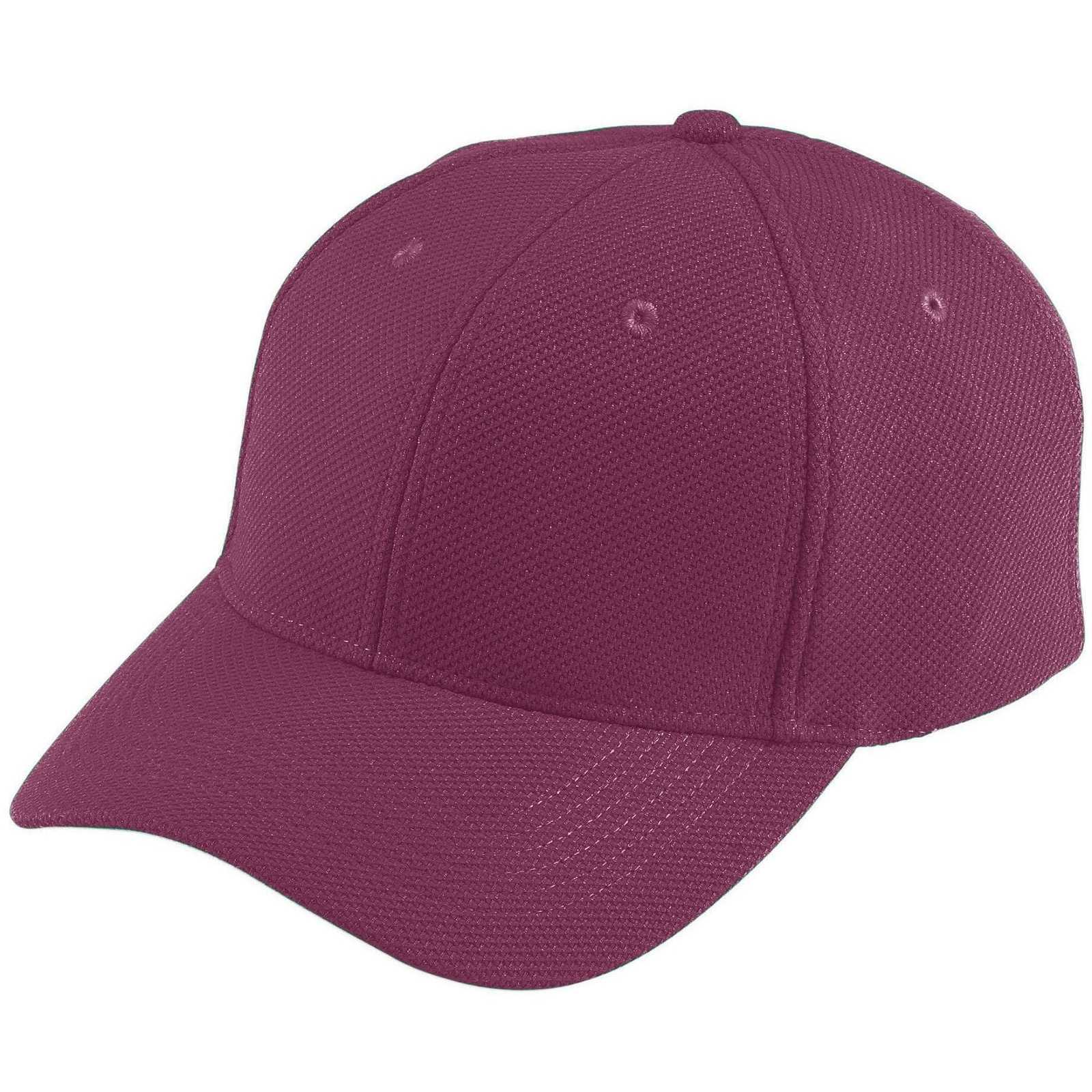 Augusta 6266 Adjustable Wicking Mesh Cap - Youth - Maroon - HIT a Double