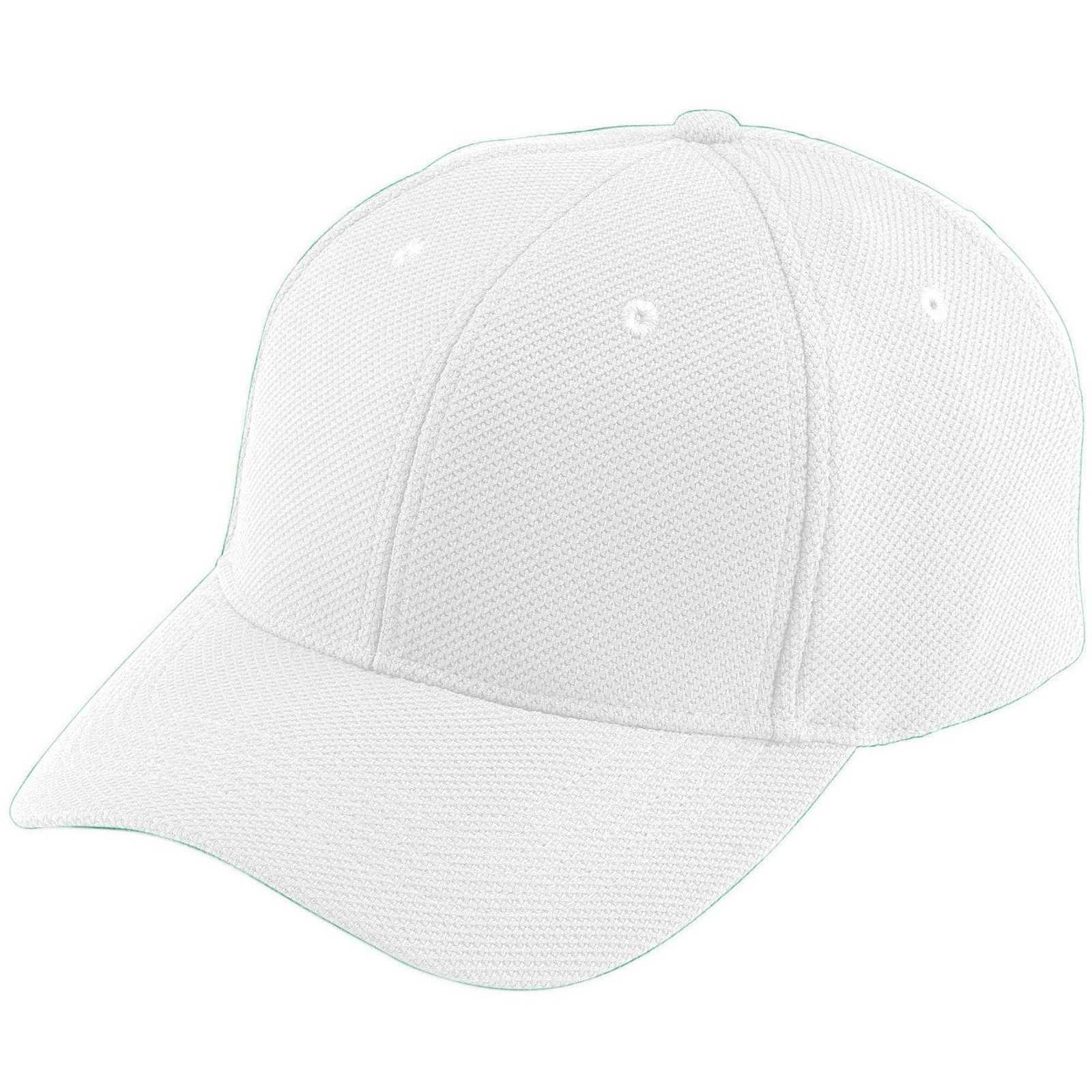 Augusta 6266 Adjustable Wicking Mesh Cap - Youth - White - HIT a Double