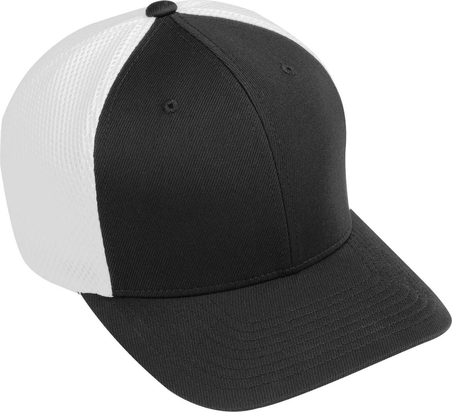 Augusta 6300 Flexfit Vapor Cap - Black White - HIT a Double
