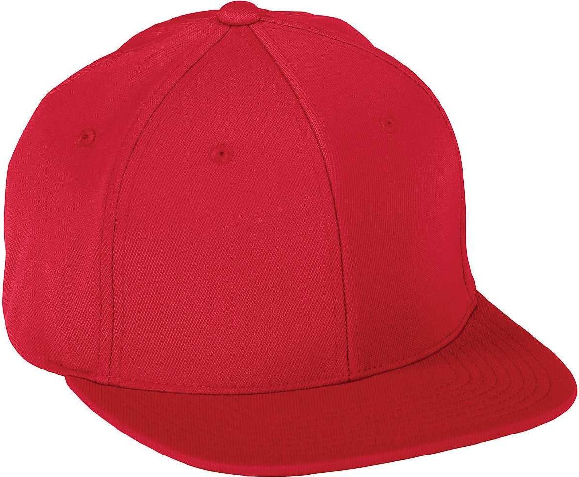 Augusta 6314 Flex Fit Flat Bill Cap - Red - HIT a Double