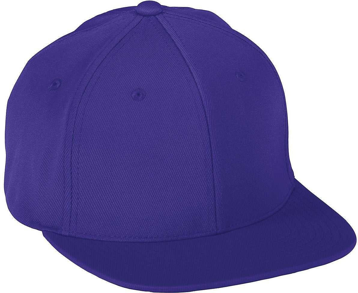 Augusta 6315 Youth Flex Fit Flat Bill Cap - Purple - HIT a Double