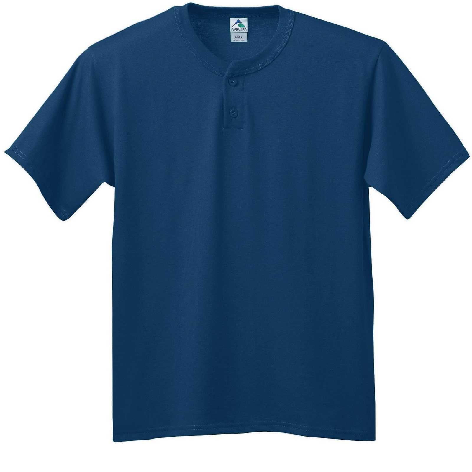 Augusta 643 Six-Ounce Two-Button Baseball Jersey - Navy - HIT a Double