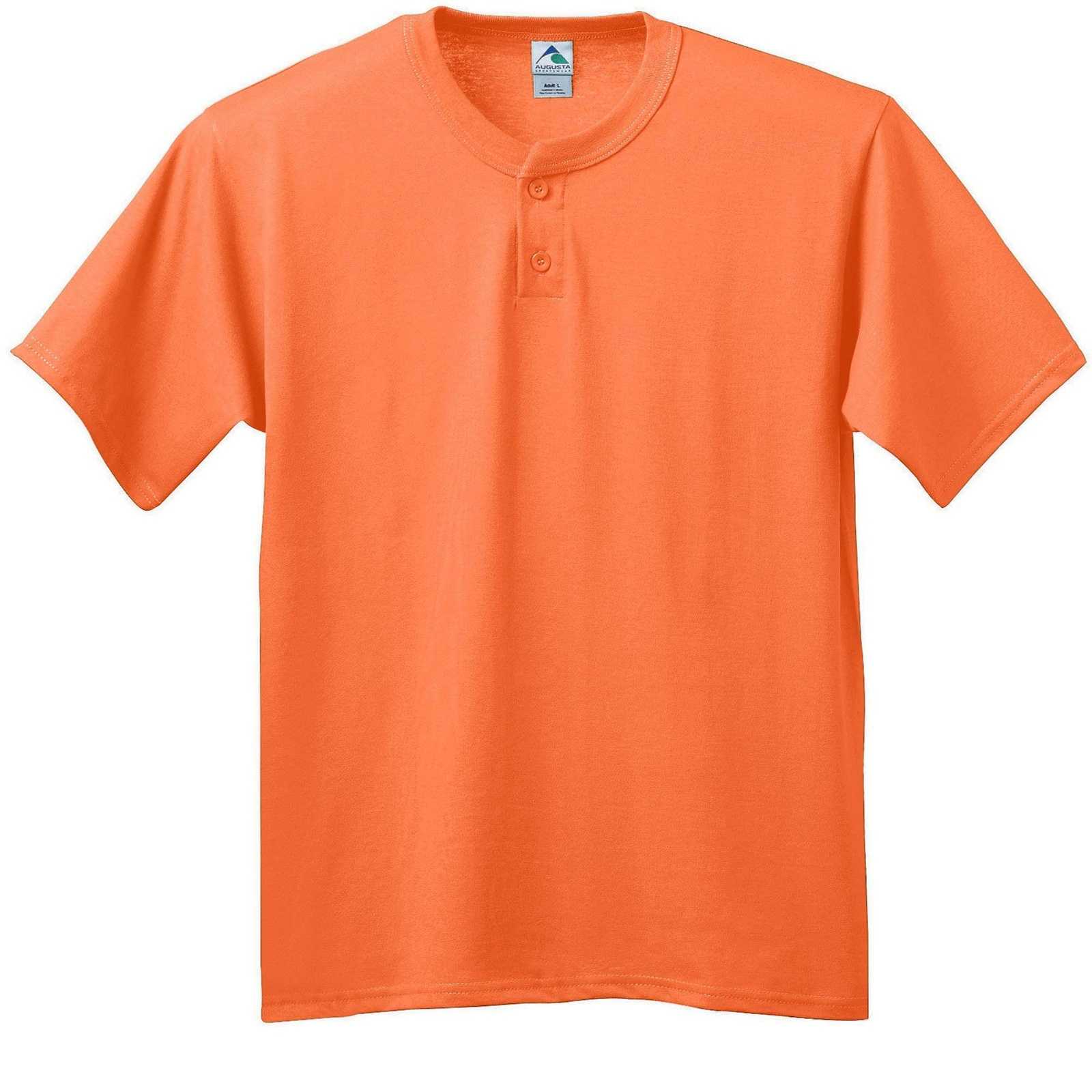 Augusta 643 Six-Ounce Two-Button Baseball Jersey - Orange - HIT a Double