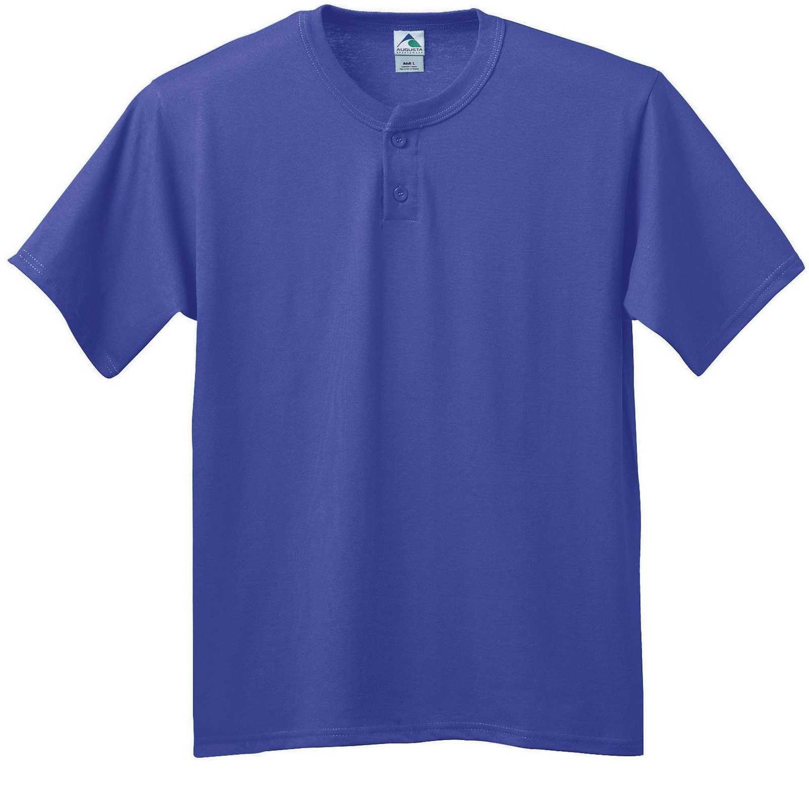 Augusta 643 Six-Ounce Two-Button Baseball Jersey - Purple - HIT a Double