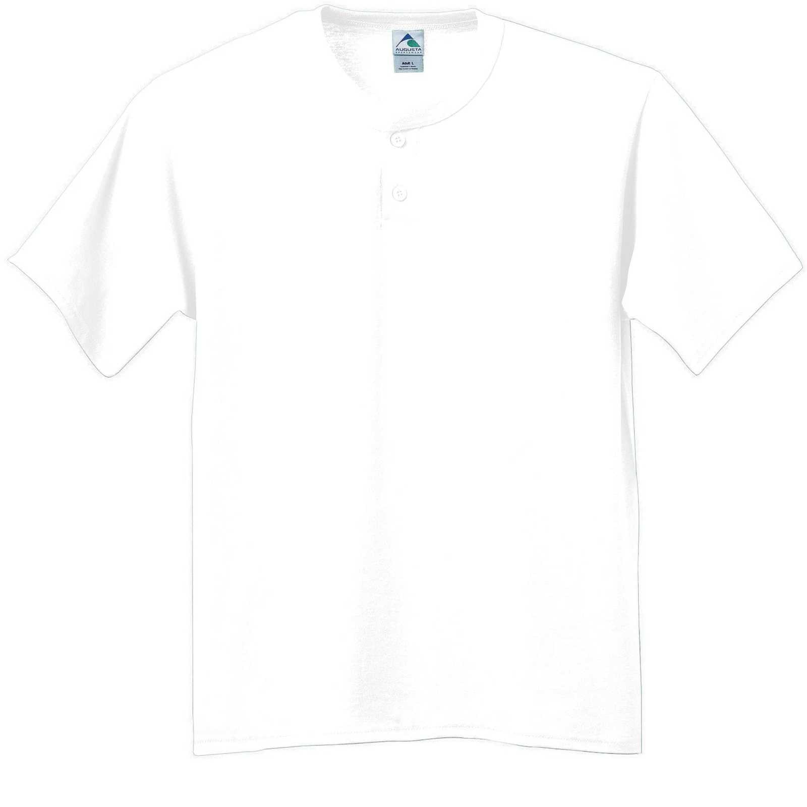 Augusta 643 Six-Ounce Two-Button Baseball Jersey - White - HIT a Double