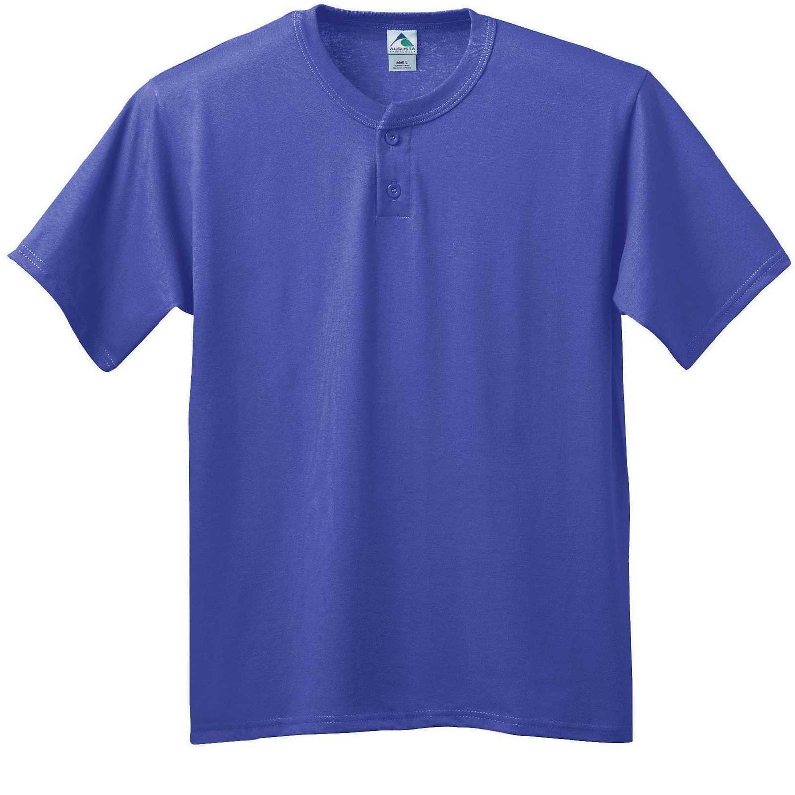 Augusta 644 Six-Ounce Two-Button Baseball Jersey - Youth - Purple - HIT a Double