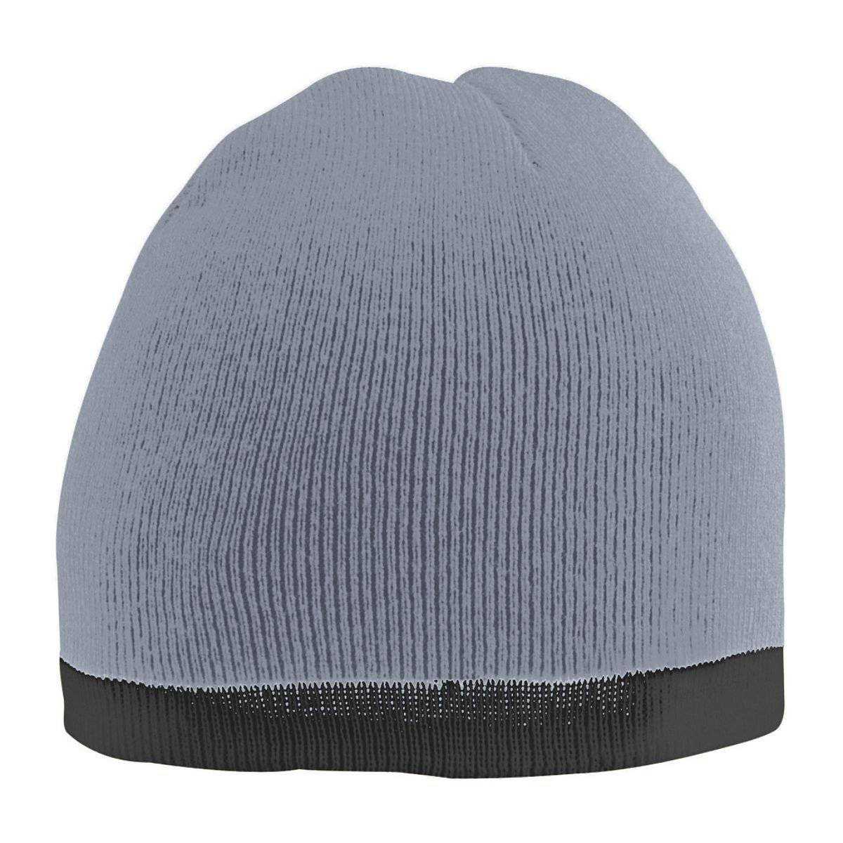 Augusta 6820 Two-Tone Knit Beanie - Gray Black - HIT a Double