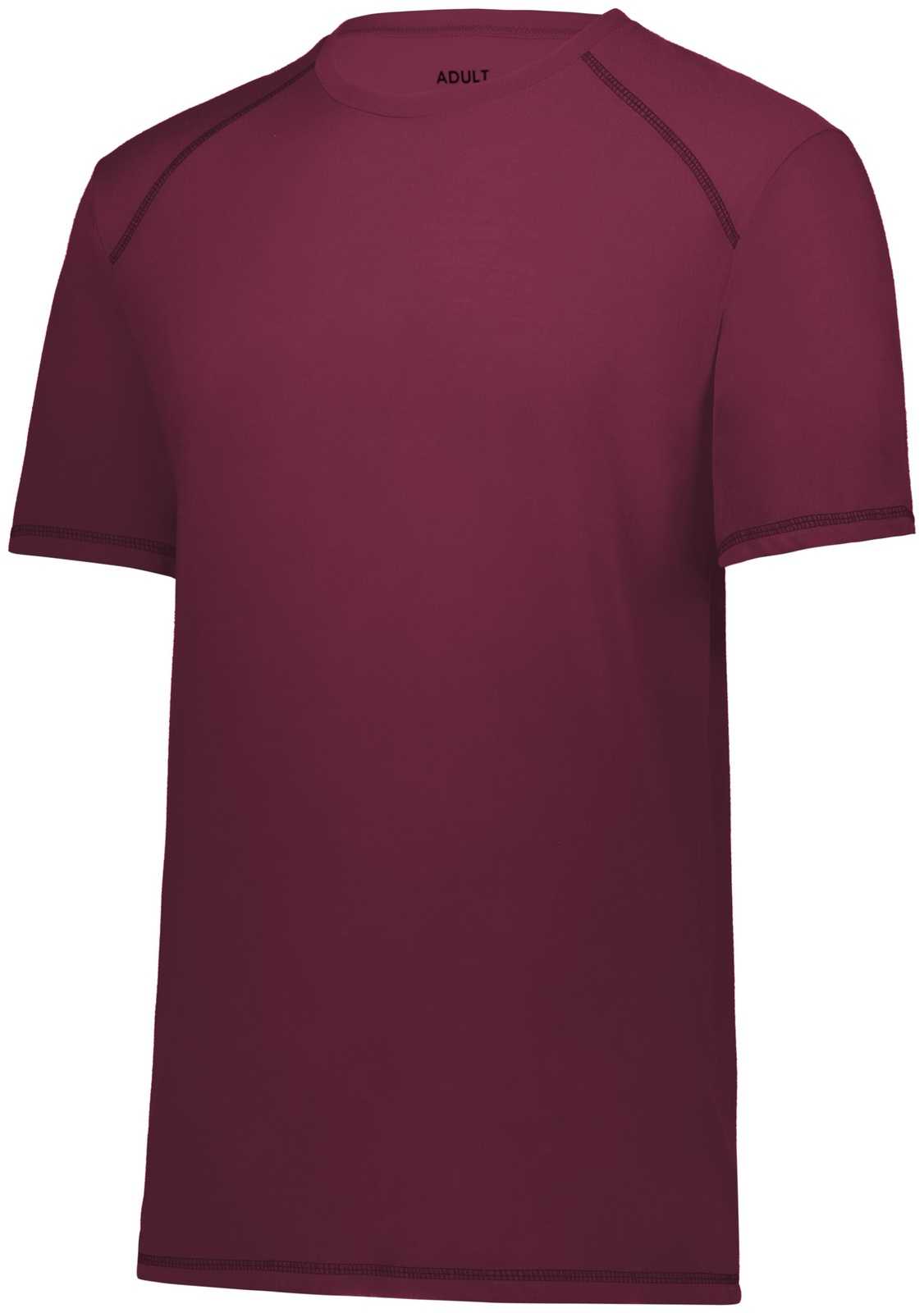 Augusta 6842 Super Soft-Spun Poly Tee - Maroon - HIT a Double