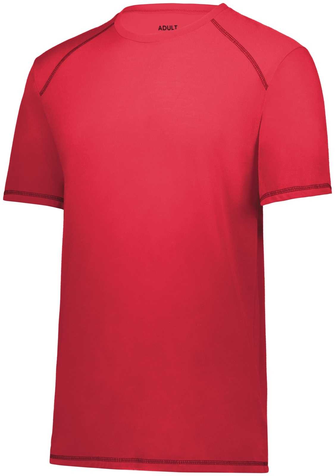 Augusta 6842 Super Soft-Spun Poly Tee - Scarlet - HIT a Double
