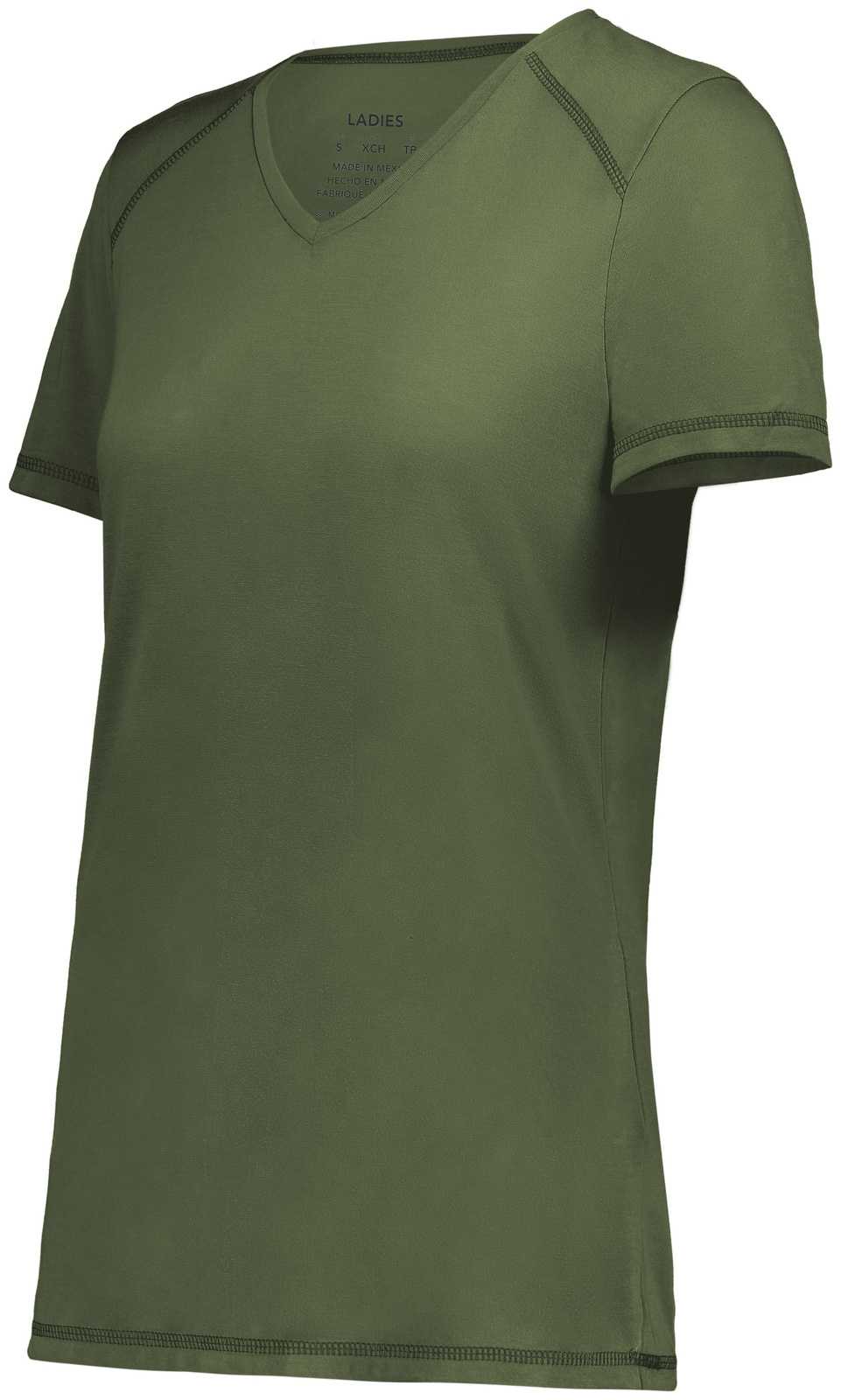 Augusta 6844 Ladies Super Soft-Spun Poly Tee - Olive - HIT a Double