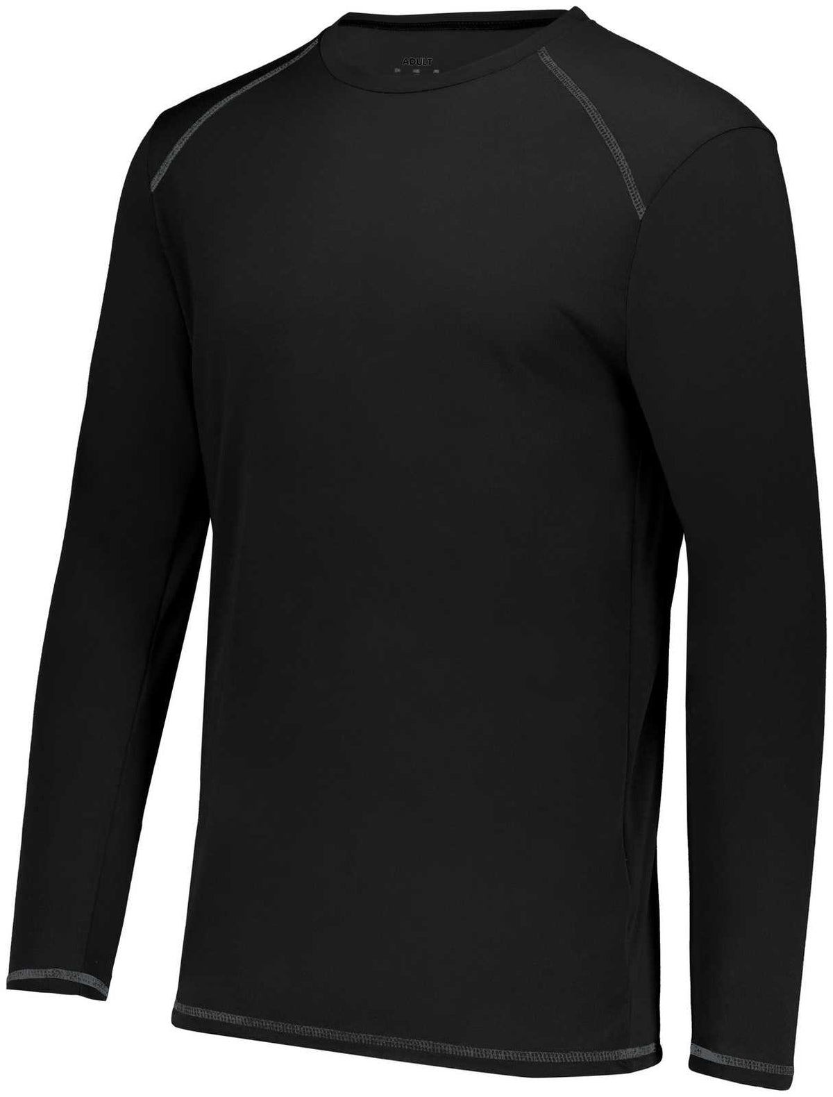 Augusta 6846 Youth Super Soft-Spun Poly Long Sleeve Tee - Black - HIT a Double