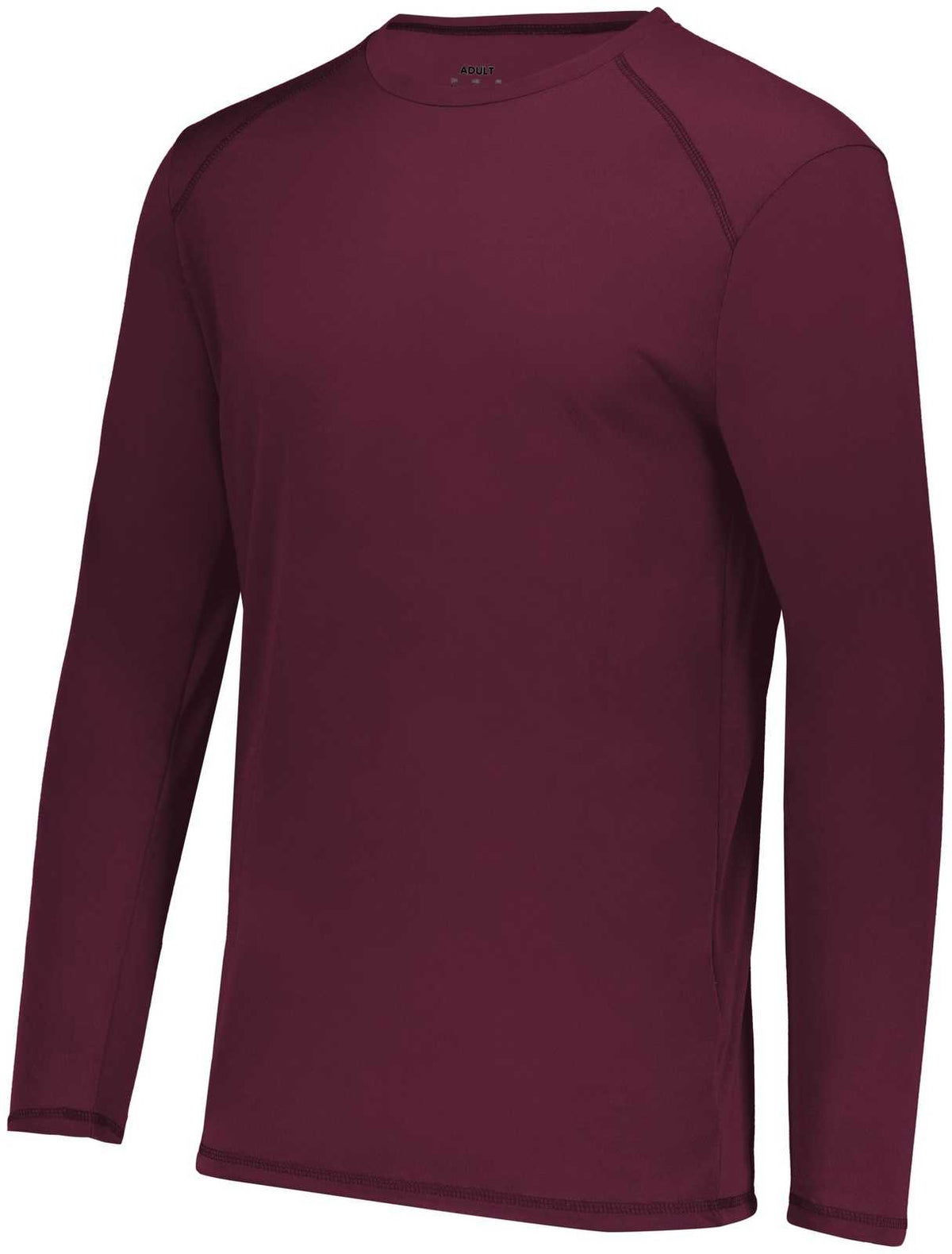 Augusta 6846 Youth Super Soft-Spun Poly Long Sleeve Tee - Maroon - HIT a Double