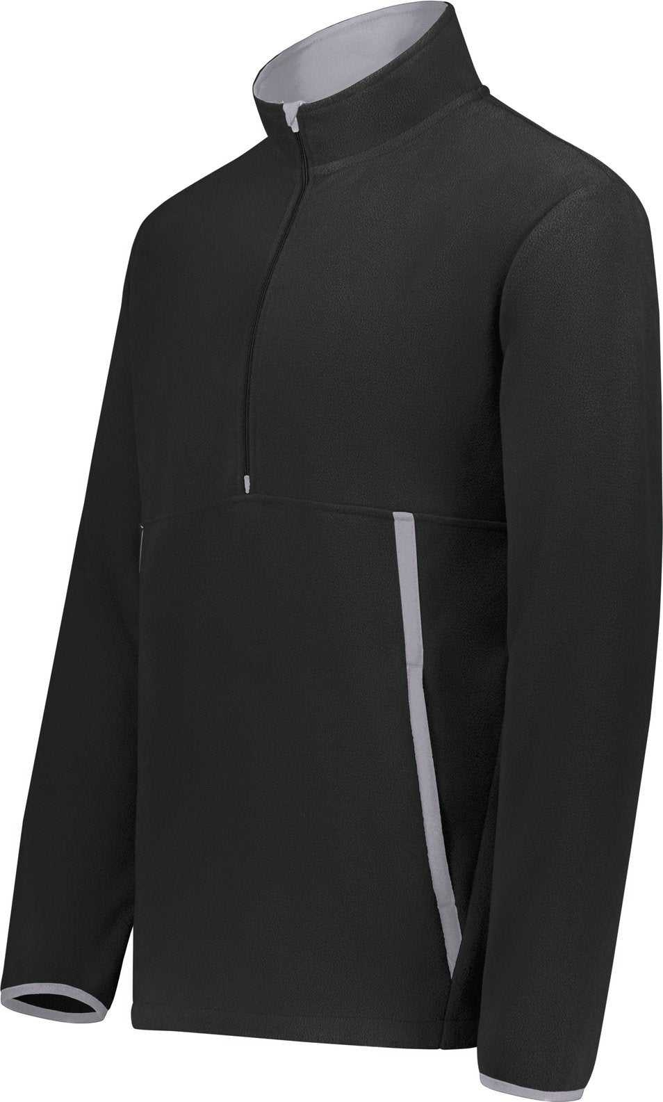 Augusta 6856 Youth Chill Fleece 2.0 1/2 Zip Pullover - Black - HIT a Double