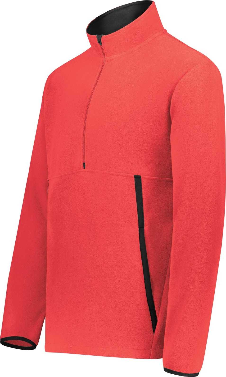 Augusta 6856 Youth Chill Fleece 2.0 1/2 Zip Pullover - Scarlet - HIT a Double