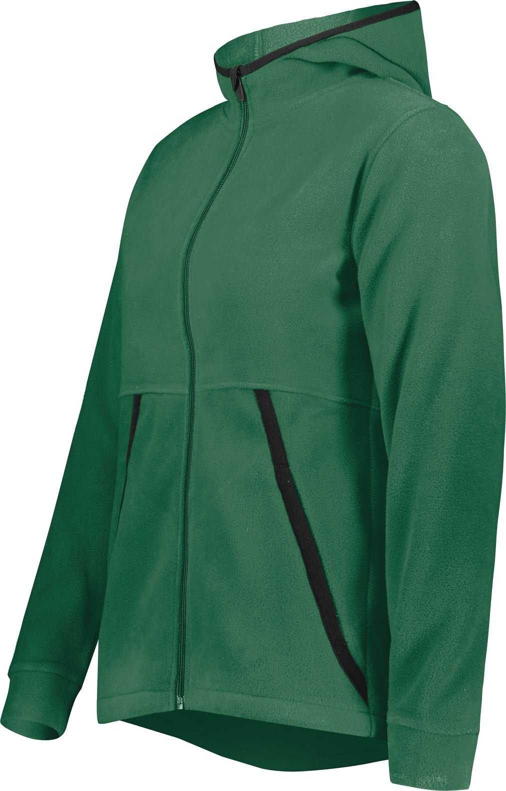 Augusta 6860 Ladies Chill Fleece 2.0 Full Zip Hoodie - Dark Green - HIT a Double