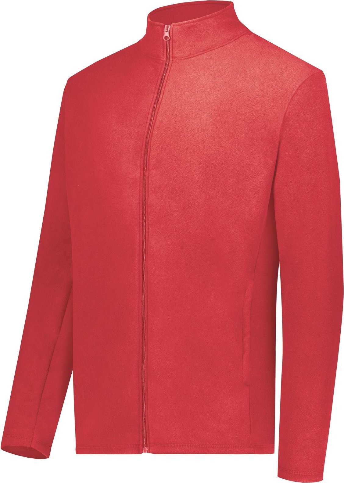 Augusta 6861 Micro-Lite Fleece Full Zip Jacket - Scarlet - HIT a Double