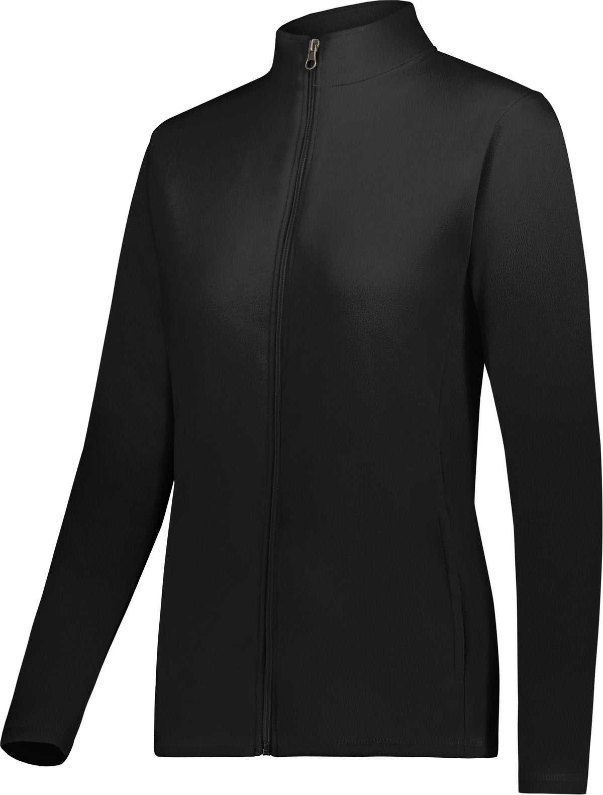 Augusta 6862 Ladies Micro-Lite Fleece Full-Zip Jacket - Black - HIT a Double