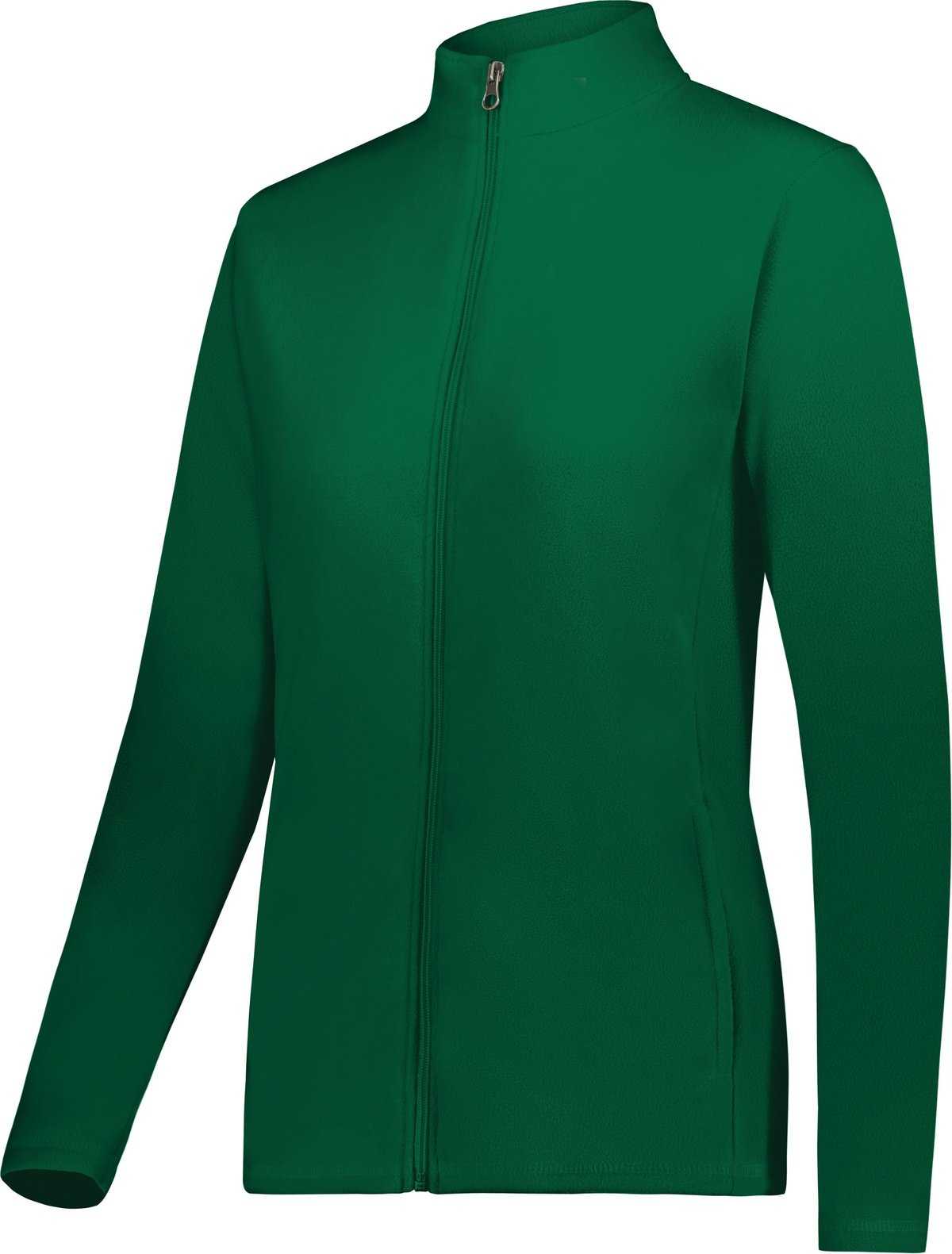 Augusta 6862 Ladies Micro-Lite Fleece Full-Zip Jacket - Dark Green - HIT a Double