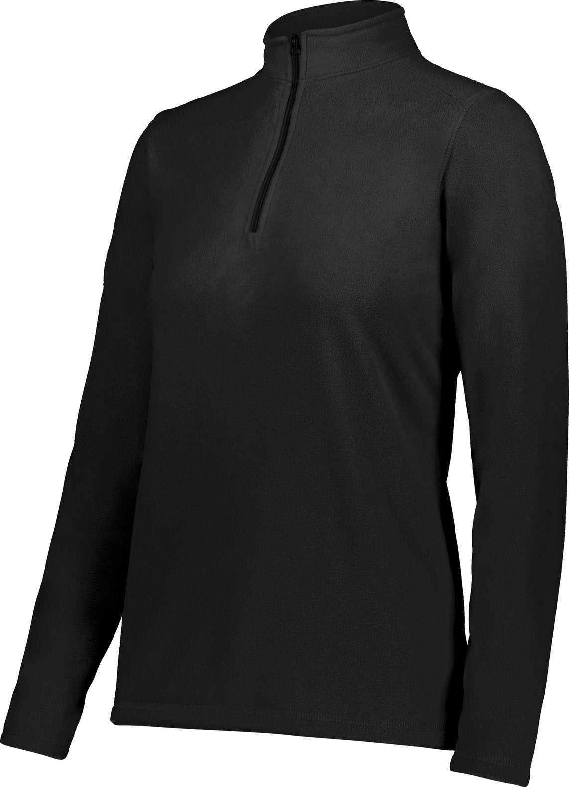 Augusta 6864 Ladies Micro-Lite Fleece 1/4 Zip Pullover - Black - HIT a Double