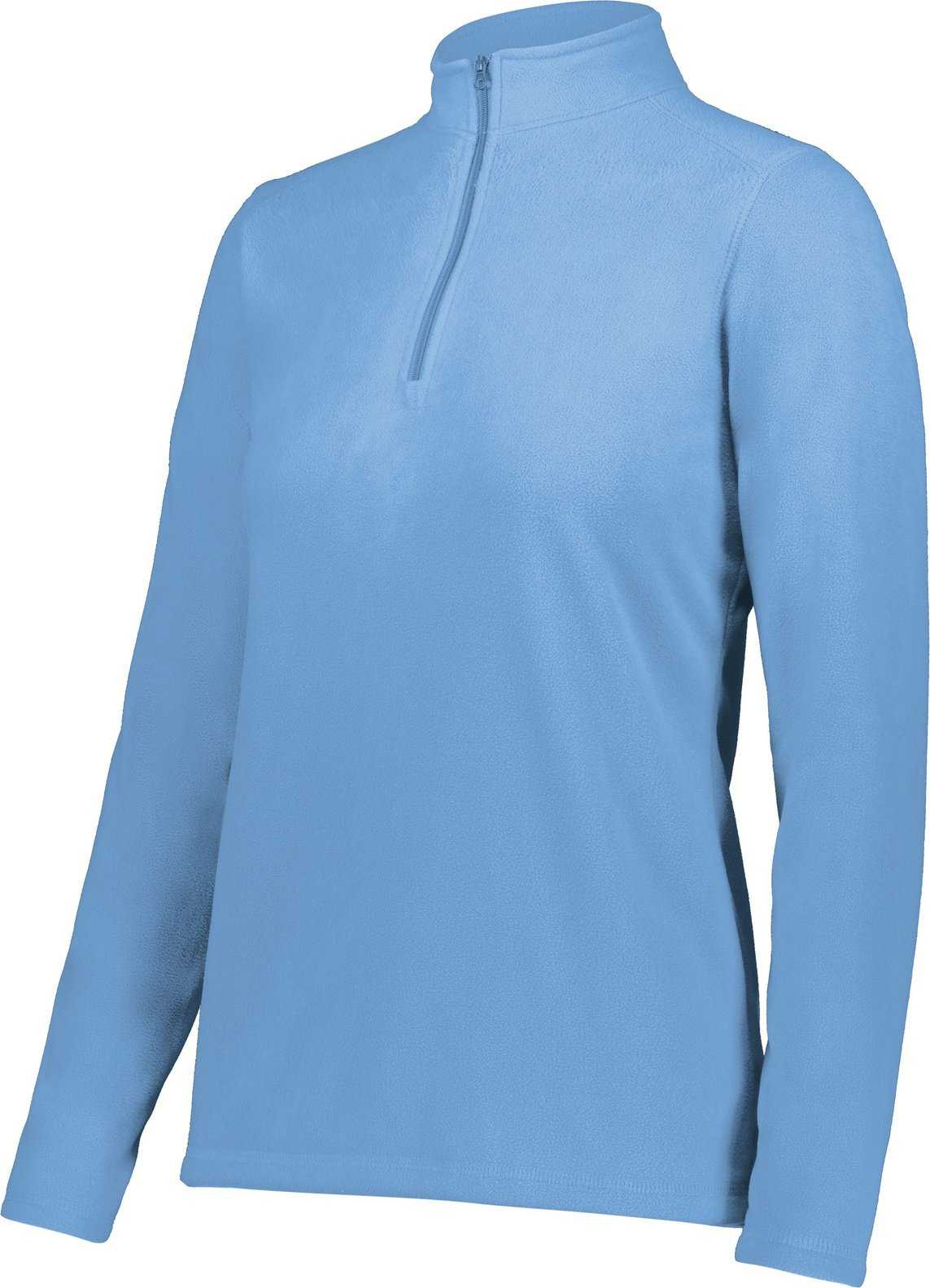 Augusta 6864 Ladies Micro-Lite Fleece 1/4 Zip Pullover - Columbia Blue - HIT a Double