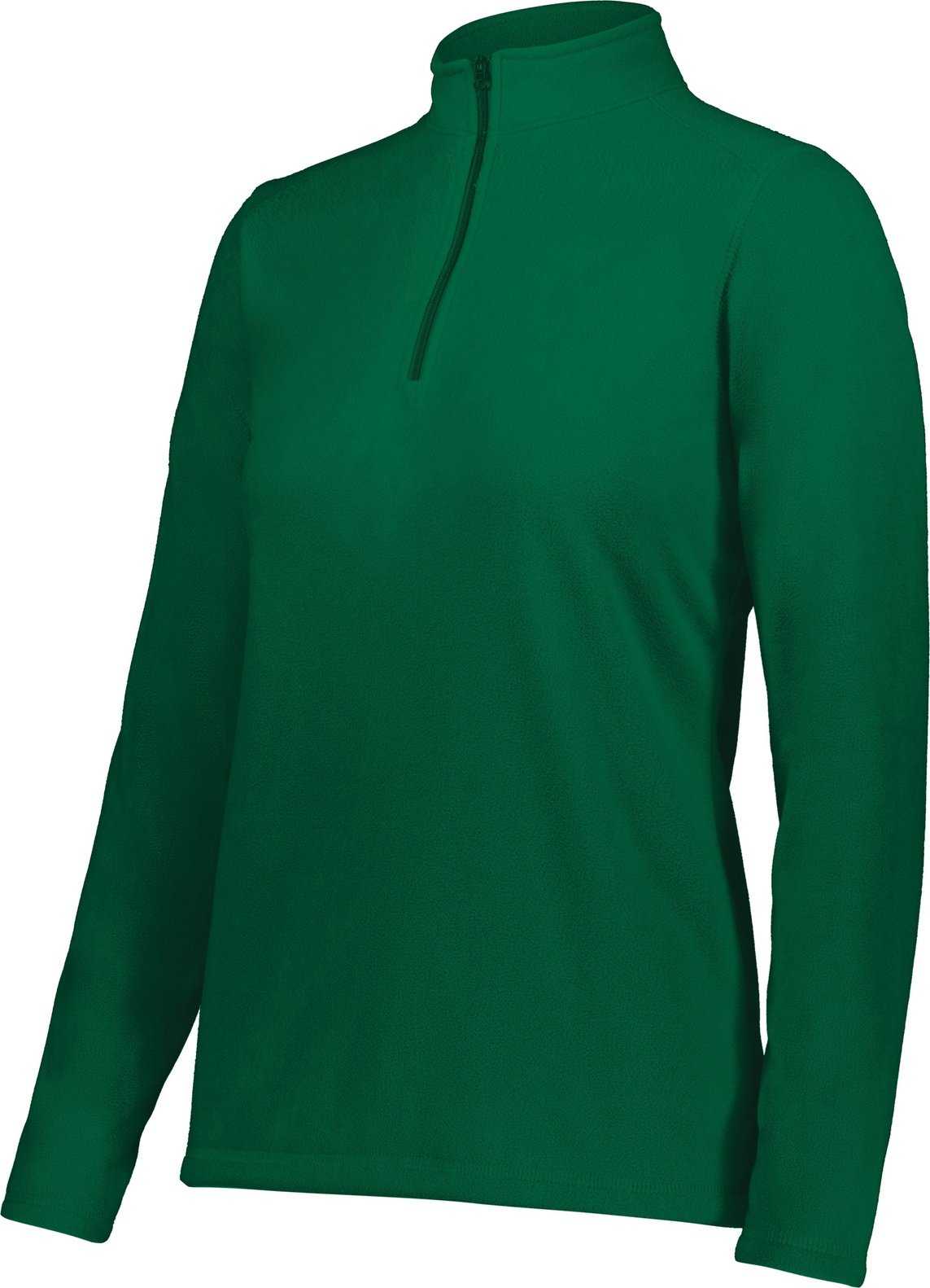 Augusta 6864 Ladies Micro-Lite Fleece 1/4 Zip Pullover - Dark Green - HIT a Double