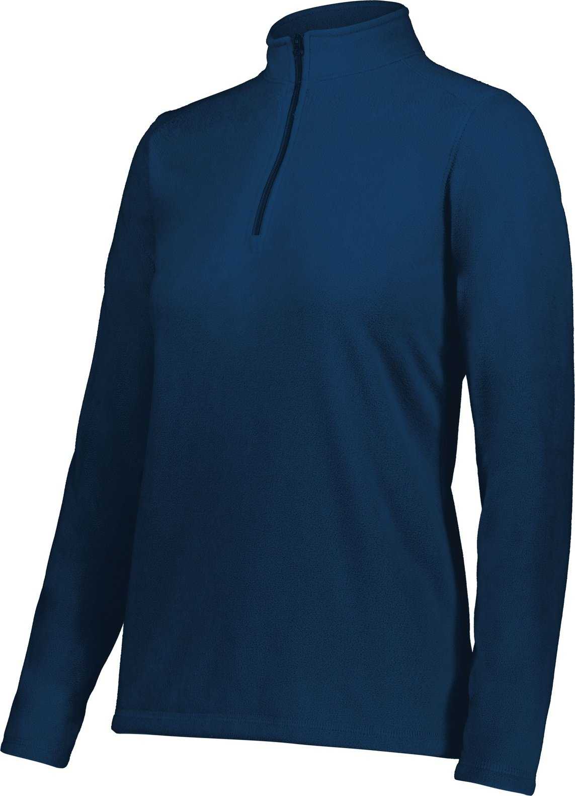 Augusta 6864 Ladies Micro-Lite Fleece 1/4 Zip Pullover - Navy - HIT a Double
