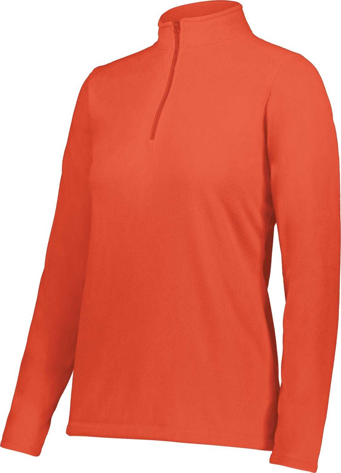 Augusta 6864 Ladies Micro-Lite Fleece 1/4 Zip Pullover - Orange - HIT a Double