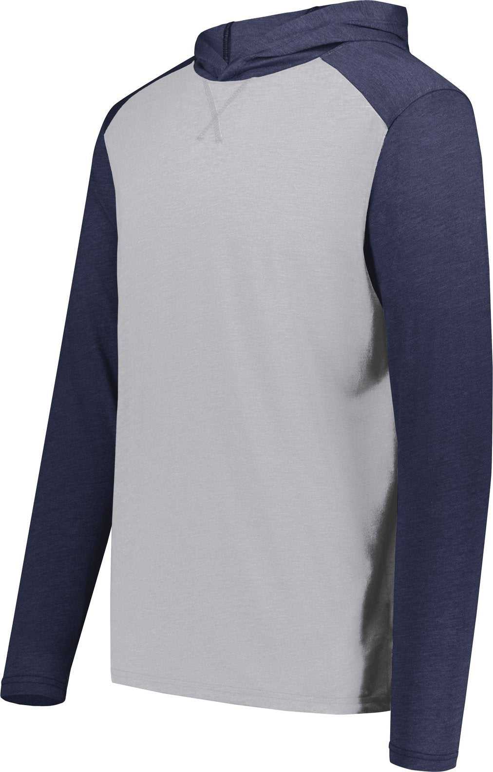 Augusta 6884 Gameday Vintage Hoodie - Gray Heather Navy Heather - HIT a Double