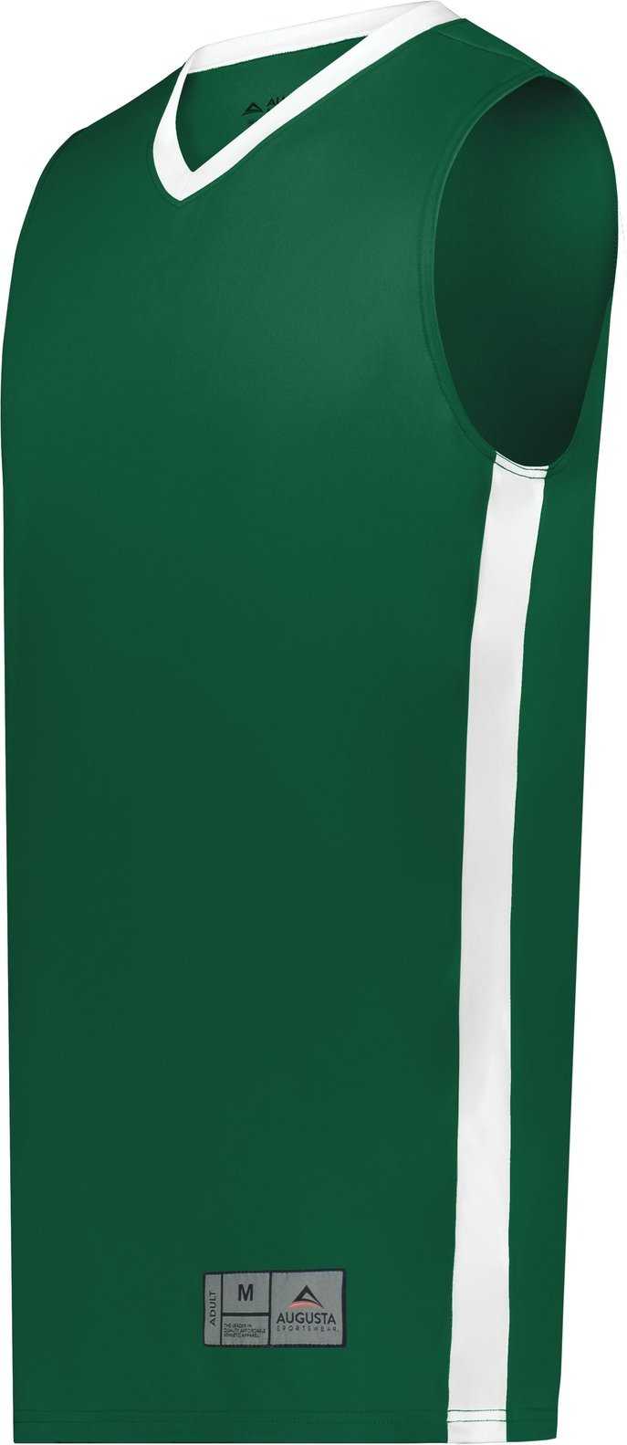 Augusta 6887 Youth Match-Up Basketball Jersey - Dark Green White - HIT a Double