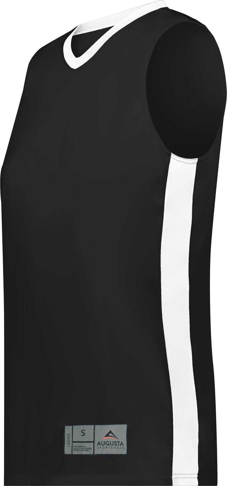 Augusta 6888 Ladies Match-Up Basketball Jersey - Black White - HIT a Double