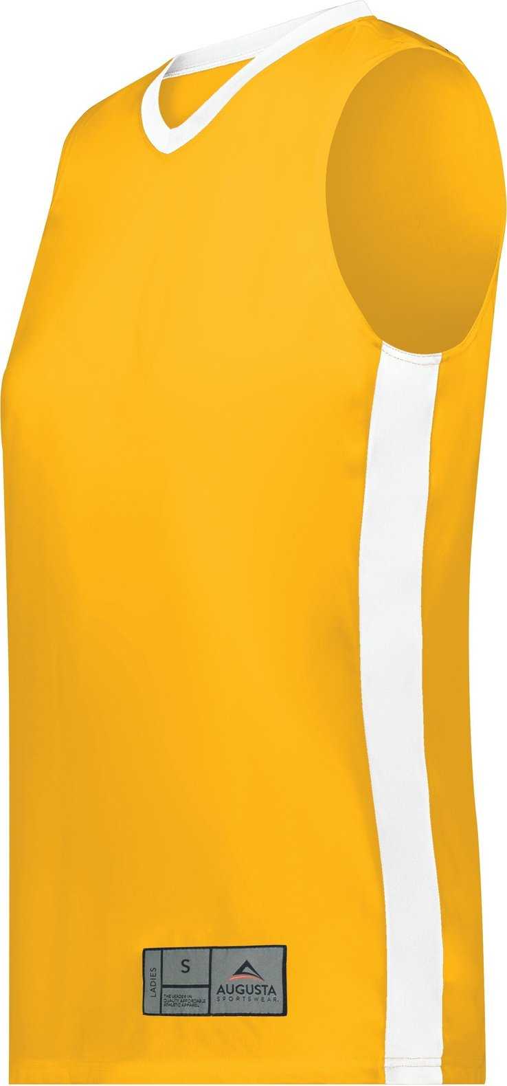 Augusta 6888 Ladies Match-Up Basketball Jersey - Gold White - HIT a Double