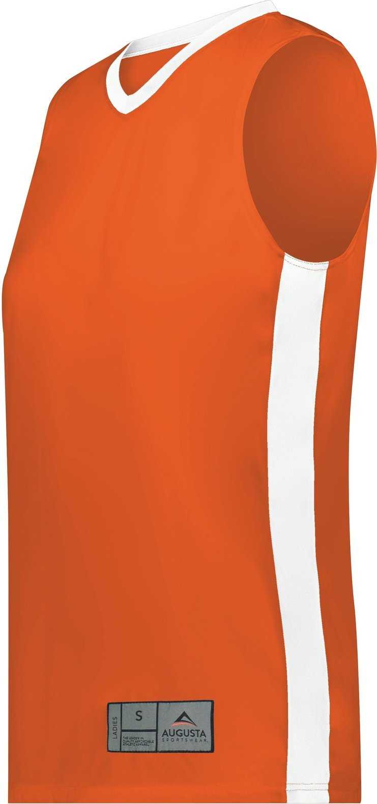 Augusta 6888 Ladies Match-Up Basketball Jersey - Orange White - HIT a Double