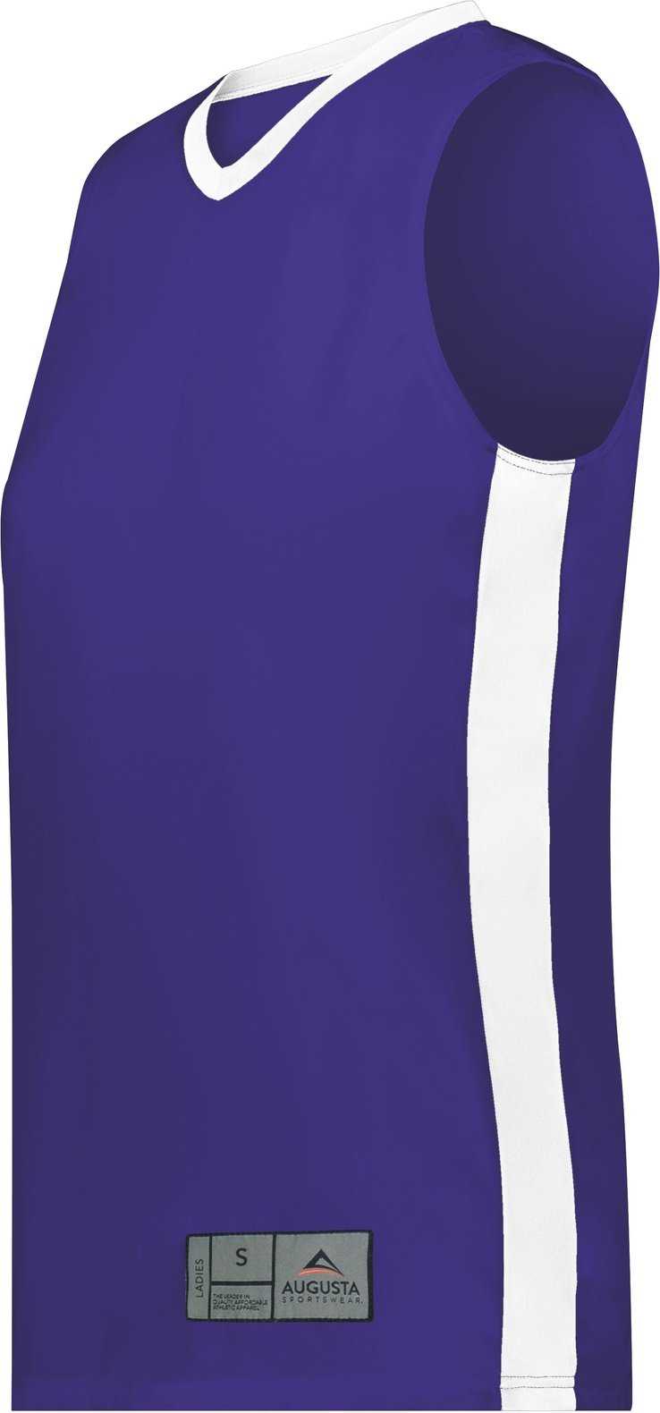 Augusta 6888 Ladies Match-Up Basketball Jersey - Purple White - HIT a Double
