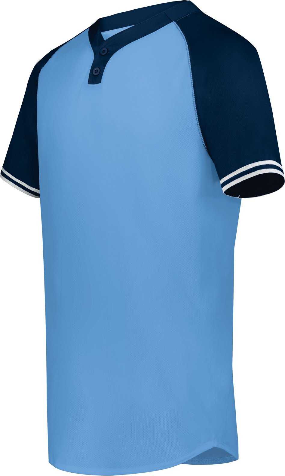 Augusta 6906 Youth Cutter+ Henley Jersey - Columbia Blue Navy - HIT a Double