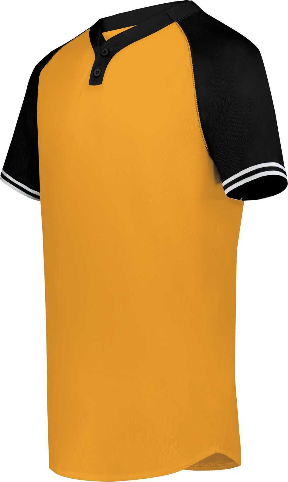 Augusta 6906 Youth Cutter+ Henley Jersey - Gold Black - HIT a Double