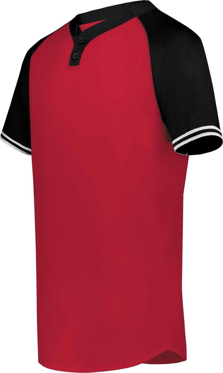 Augusta 6906 Youth Cutter+ Henley Jersey - Scarlet Black - HIT a Double