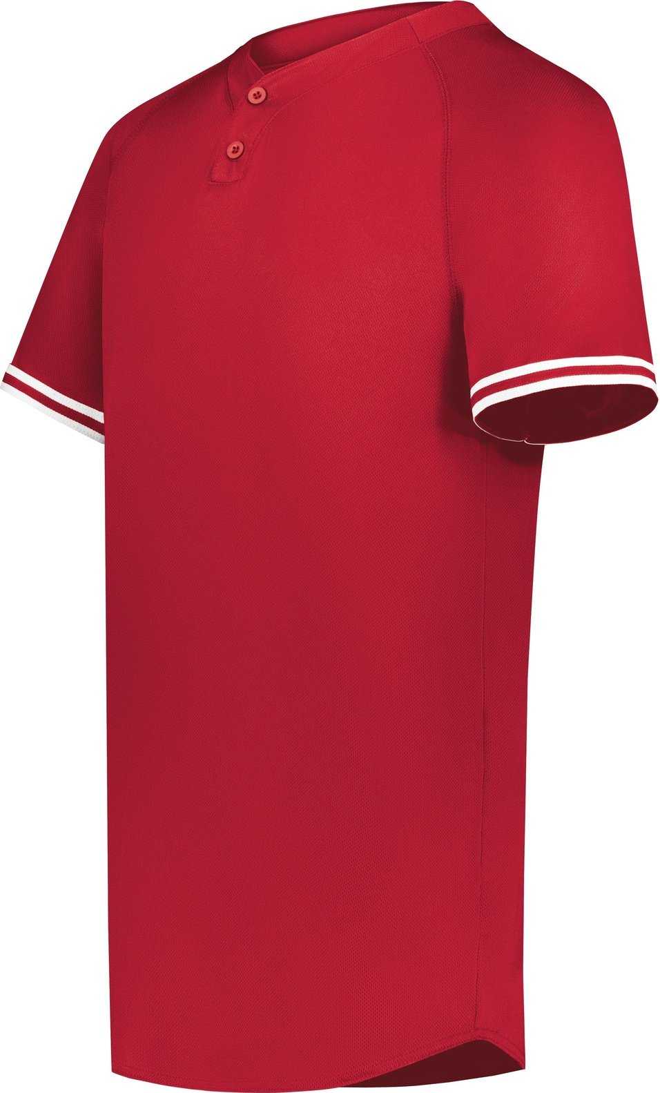 Augusta 6906 Youth Cutter+ Henley Jersey - Scarlet White - HIT a Double