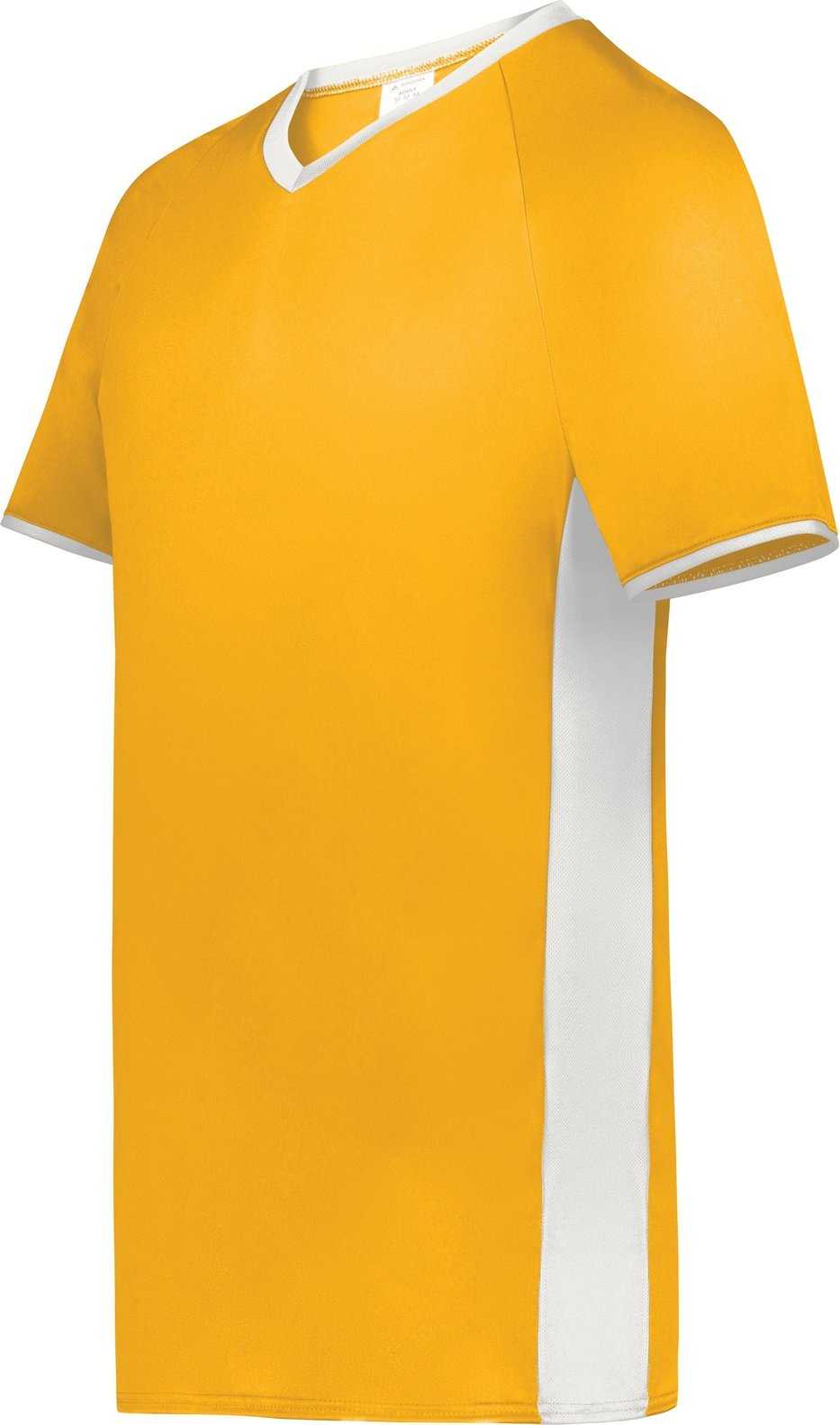 Augusta 6907 Cutter+ V-Neck Jersey - Gold White - HIT a Double
