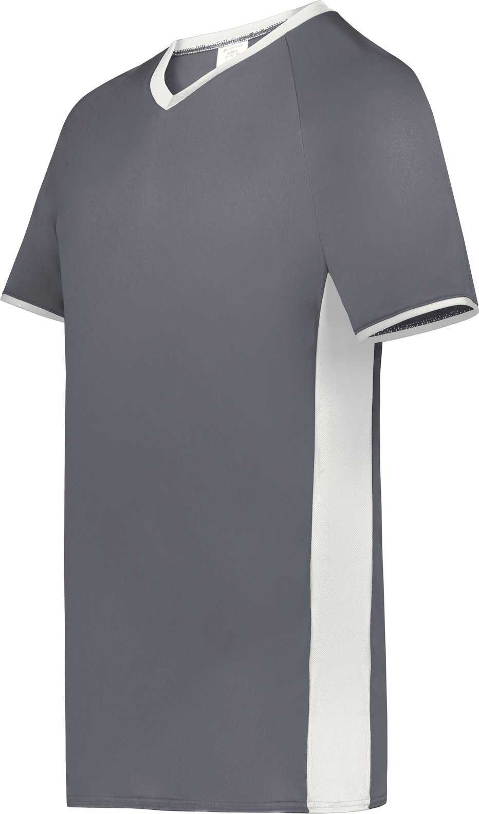 Augusta 6907 Cutter+ V-Neck Jersey - Graphite White - HIT a Double