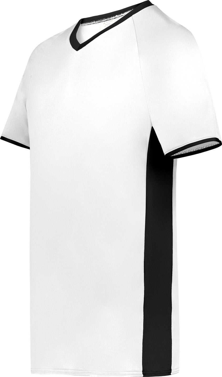 Augusta 6907 Cutter+ V-Neck Jersey - White Black - HIT a Double