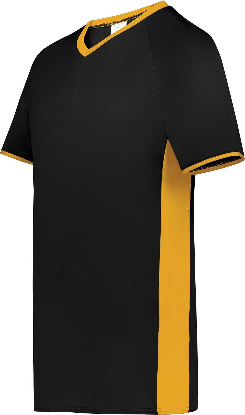 Augusta 6908 Youth Cutter+ V-Neck Jersey - Black Gold - HIT a Double