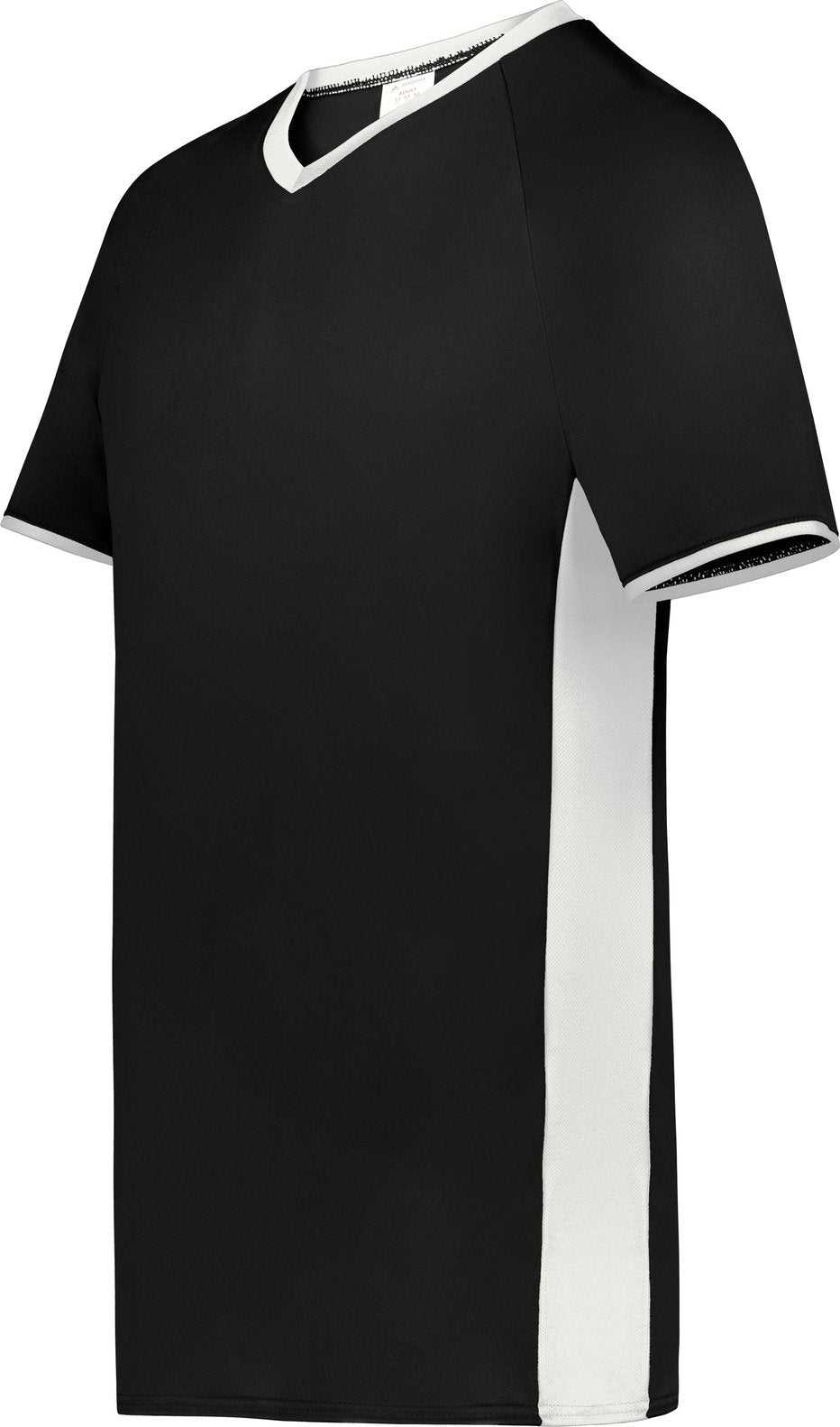 Augusta 6908 Youth Cutter+ V-Neck Jersey - Black White - HIT a Double