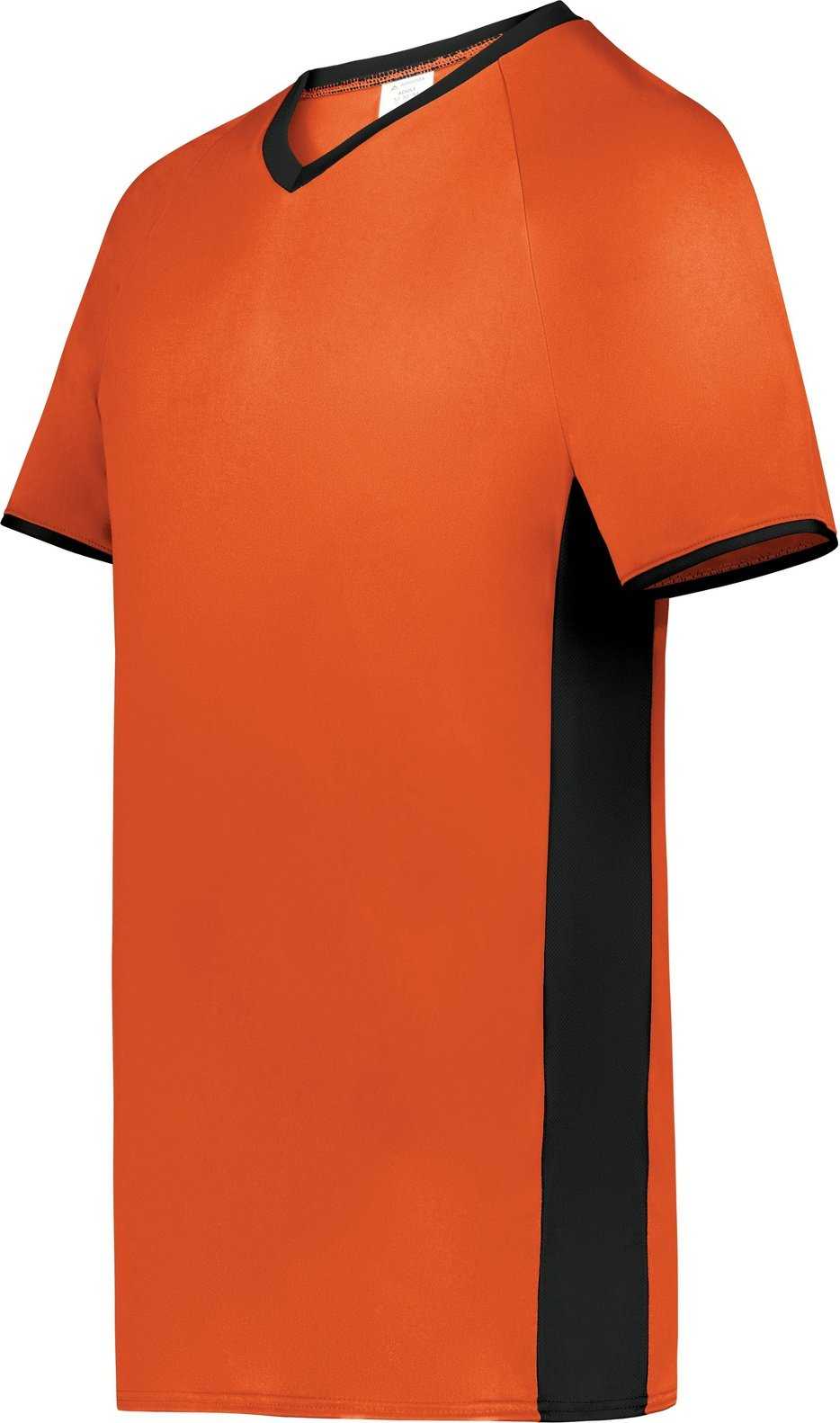 Augusta 6908 Youth Cutter+ V-Neck Jersey - Orange Black - HIT a Double