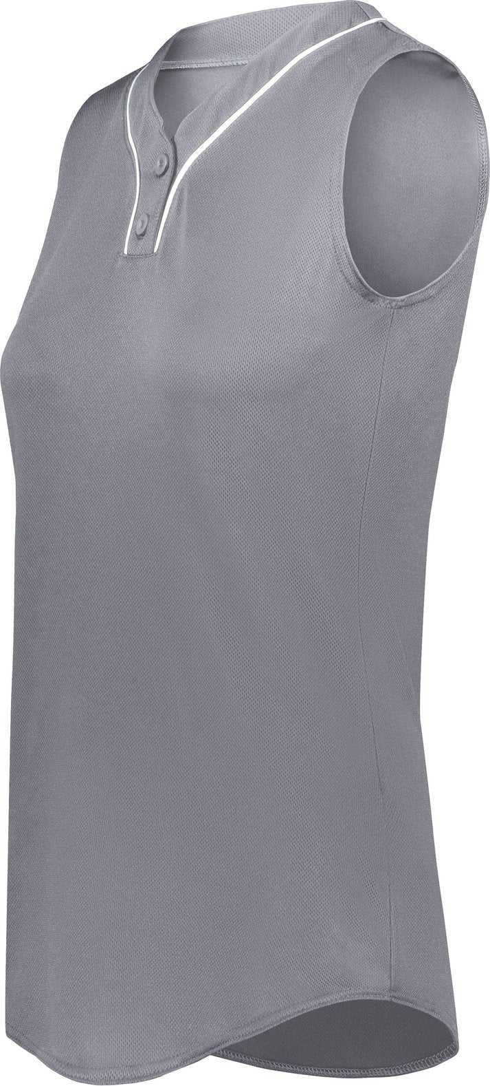 Augusta 6913 Ladies Cutter+ Sleeveless Jersey - Graphite White - HIT a Double