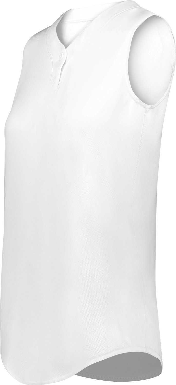 Augusta 6913 Ladies Cutter+ Sleeveless Jersey - White - HIT a Double